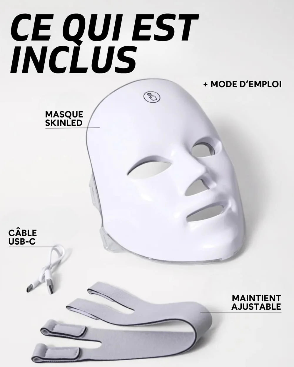 MASQUE LED POUR LE VISAGE