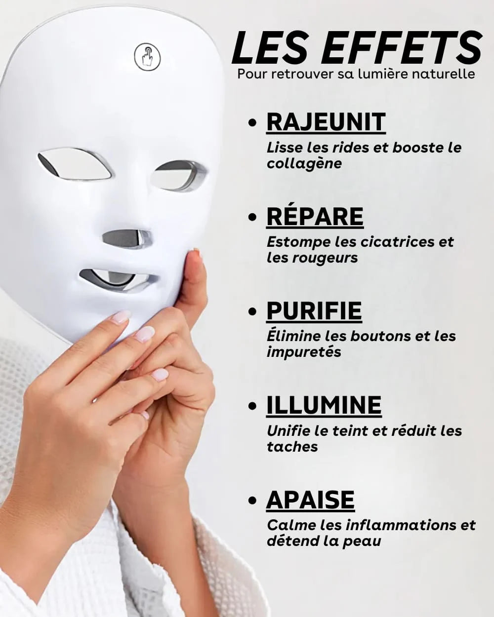 MASQUE LED POUR LE VISAGE